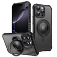 thumbnail image 1 of Allytechgroup for iPhone 16e Case with kickstand, Built-in Rotating Stand Universal Viewing Angles Precision Camera Cutouts Military Grade Drop Protection for Women Men, Black, 1 of 6