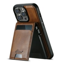 Allytechgroup for iPhone 16e Detachable Wallet Case, Magnetic PU Leather RFID Blocking Flip Kickstand Credit Slots Support Wireless Charging Shockproof Protective for Women Men, Brown