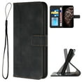 thumbnail image 1 of Allytechgroup for iPhone 16e Wallet Case, Premium PU Leather Folio RFID Blocking with Card Slot Wrist Strap Magnetic Closure Built-in Kickstand Protective Case for Women Men, Black, 1 of 6