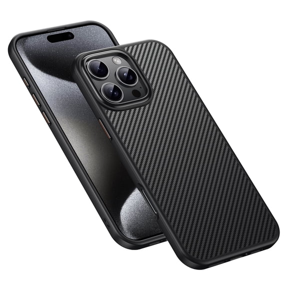 Allytechgroup iPhone 17 Air Magnetic Case, Compatible with Magsafe Accessories Slim Rugged Carbon Fiber Scratch-Proof Drop Protection Phone Case for Apple iPhone 17 Air, Black