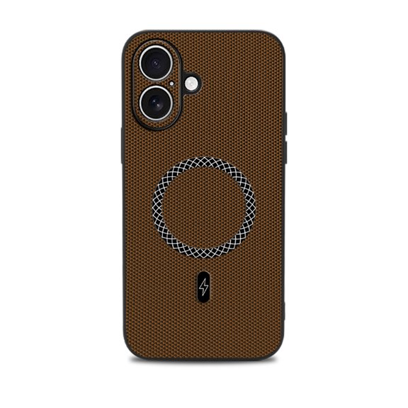 Allytechgroup for iPhone 17 Back Cover Anti-Scratch Wireless Charging Case, Slim PU Leather Protective Rugged Heat Dissipation Non-Slip Shockproof Bumper for Women Men