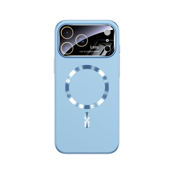 Allytechgroup for iPhone 17 Case with Camera Lens Protector, Hard PC & Acrylic Anti-Scratch Shock-Absorbent Anti-Fingerprint Support Wireless Charging Shpockproof for Women Men, Blue