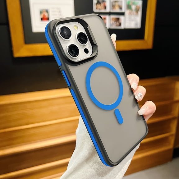 Allytechgroup iPhone 17 Case, Hybrid TPU PC Compatible with Magsafe Matte Back Cover Anti-Scratch Shockproof Non-Slip Slim Fit Shell Cover for Apple iPhone 17, Seablue