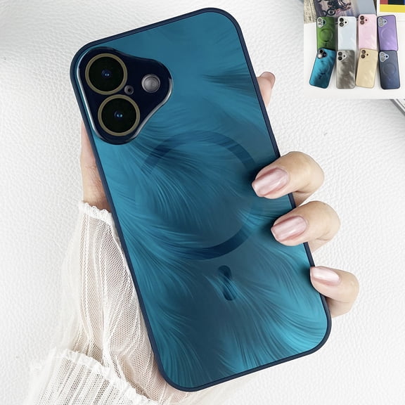 Allytechgroup for iPhone 17 Cover, Slim Lightweight Magnetic Shell [Compatible with MagSafe] Wireless Charging Shockproof Soft TPU Back Military Grade Drop Protection Anti-Fingerprint Case, Blue