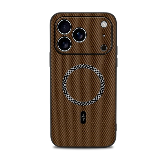 Allytechgroup for iPhone 17 Pro Back Cover Anti-Scratch Wireless Charging Case, Slim PU Leather Protective Rugged Heat Dissipation Non-Slip Shockproof Bumper for Women Men
