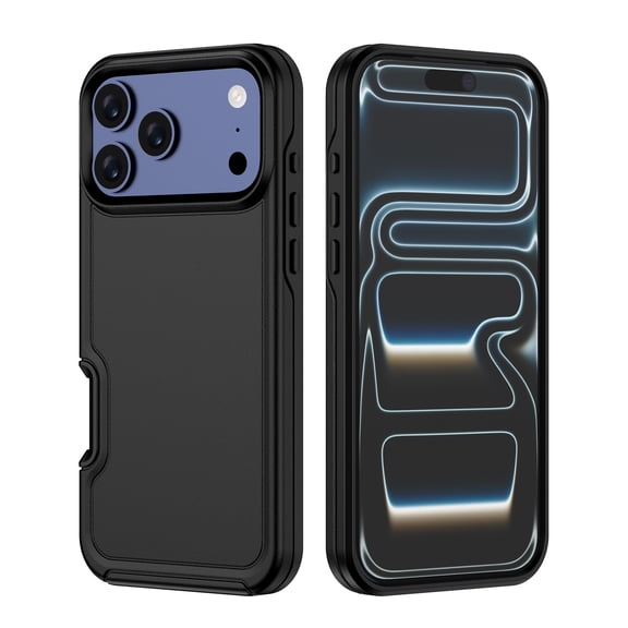 Allytechgroup for iPhone 17 Pro Back Cover Case Magnetic Shock-Resistant Anti-Scratch Support Wireless Charging Non-Slip Protection Shockproof Bumper for Women Men, Black