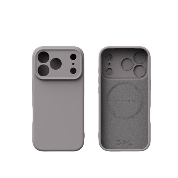 Allytechgroup iPhone 17 Pro Case Magnetic, Compatible with Magsafe Liquid Silicone Shockproof Camera Lens Protective Phone Case for Apple iPhone 17 Pro, Lightgray