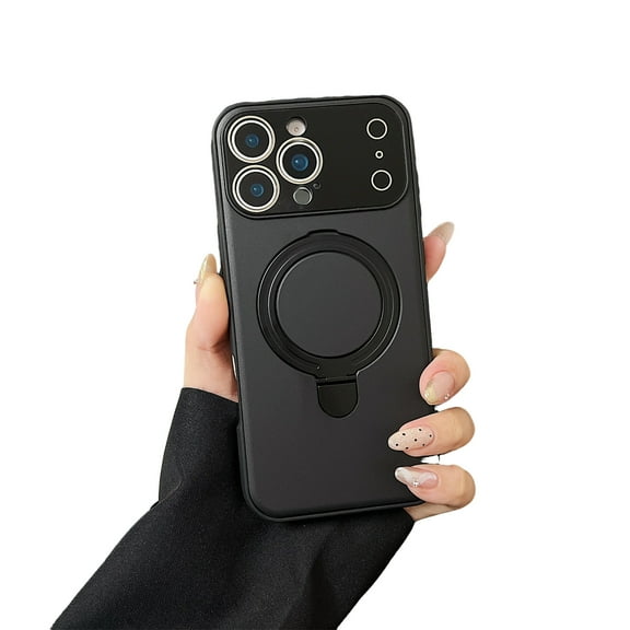 Allytechgroup iPhone 17 Pro Case with Magnetic Ring Holder, [Compatible with Magsafe] 360 Rotating Kickstand Shockproof Camera Protective Bumper Rugged Phone Case Cover for Women Men, Black