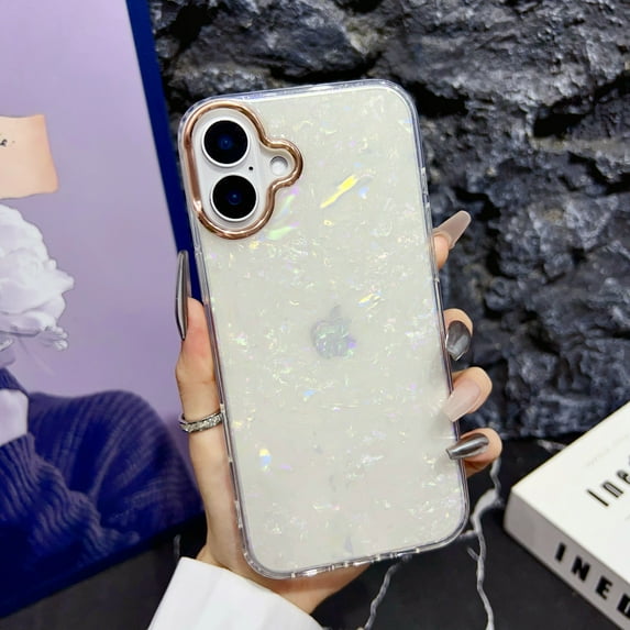 Allytechgroup iPhone 17 Pro Case, Stylish Shell Cover for Girls Women, Shockproof Anti-Scratch Protective Luxury Phone Case Cover for Apple iPhone 17 Pro, White