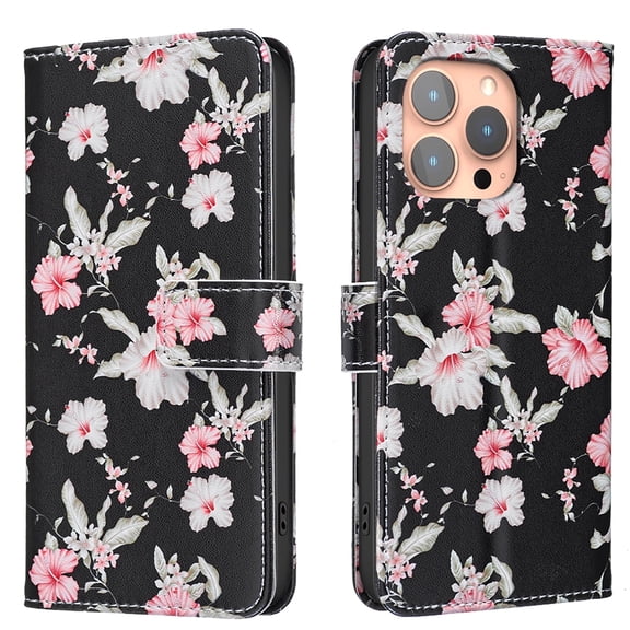 Allytechgroup iPhone 17 Pro Case Wallet Cover with Card Slots & Cash Pocket, Flip Folio Phone Case for Apple iPhone 17 Pro, Shockproof Stand Feature Premium PU Leather Case for Women Girls