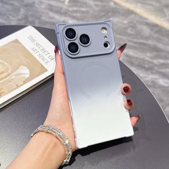 Allytechgroup Anti-Scratch Gradient TPU Soft Shell Fashion Cell Phone Case with Phone Case for Apple iPhone 17 Pro, Gray