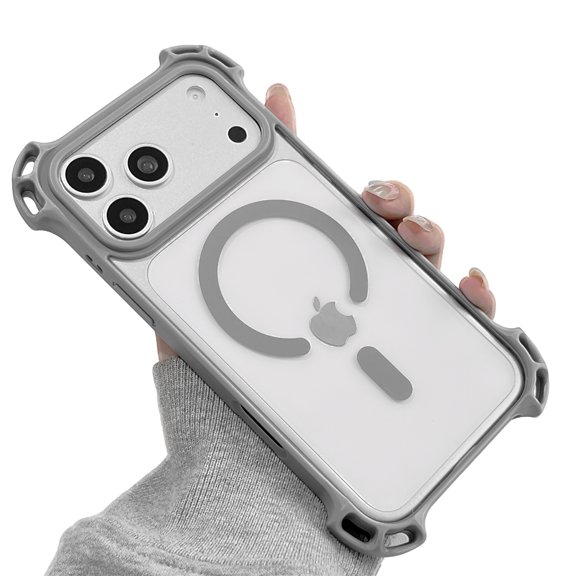 Allytechgroup for iPhone 17 Pro Max Back Cover Case, Support Wireless Charging Slim Lightweight Anti-Scratch Shock-Resistant Shockproof Magnetic Back Cover Bumper for Women Men