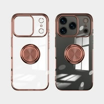 Allytechgroup iPhone 17 Pro Max Case with Ring Holder, Kickstand Magnetic Case Compatible with Car Mount Bumper Rugged Shockproof Clear Back Cover Phone Case for Apple iPhone 17 Pro Max, Rosegold