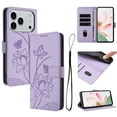 thumbnail image 1 of Allytechgroup for iPhone 17 Pro Max Flip Wallet Case, Slim PU Leather Protective Case Cover with Credit Card Slot & Cash Slot Shock-Absorbent TPU Anti-Scratch Stand Bumper for Women Girls, Purple, 1 of 9