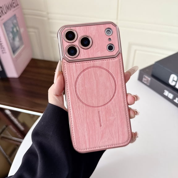 Allytechgroup for iPhone Air Back Cover Case, Support Wireless Charging Anti-Scratch Shock-Absorbent Anti-Fingerprint Dust/Dirt Proof Magnetic Back Cover for iPhone Air, Pink