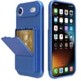thumbnail image 1 of Allytechgroup iPhone Air Case with Card Slots & Makeup Mirror, Rugged Shockproof Kickstand Bumper  Protective Hard PC Cover Phone Case for Apple iPhone Air, Blue, 1 of 6