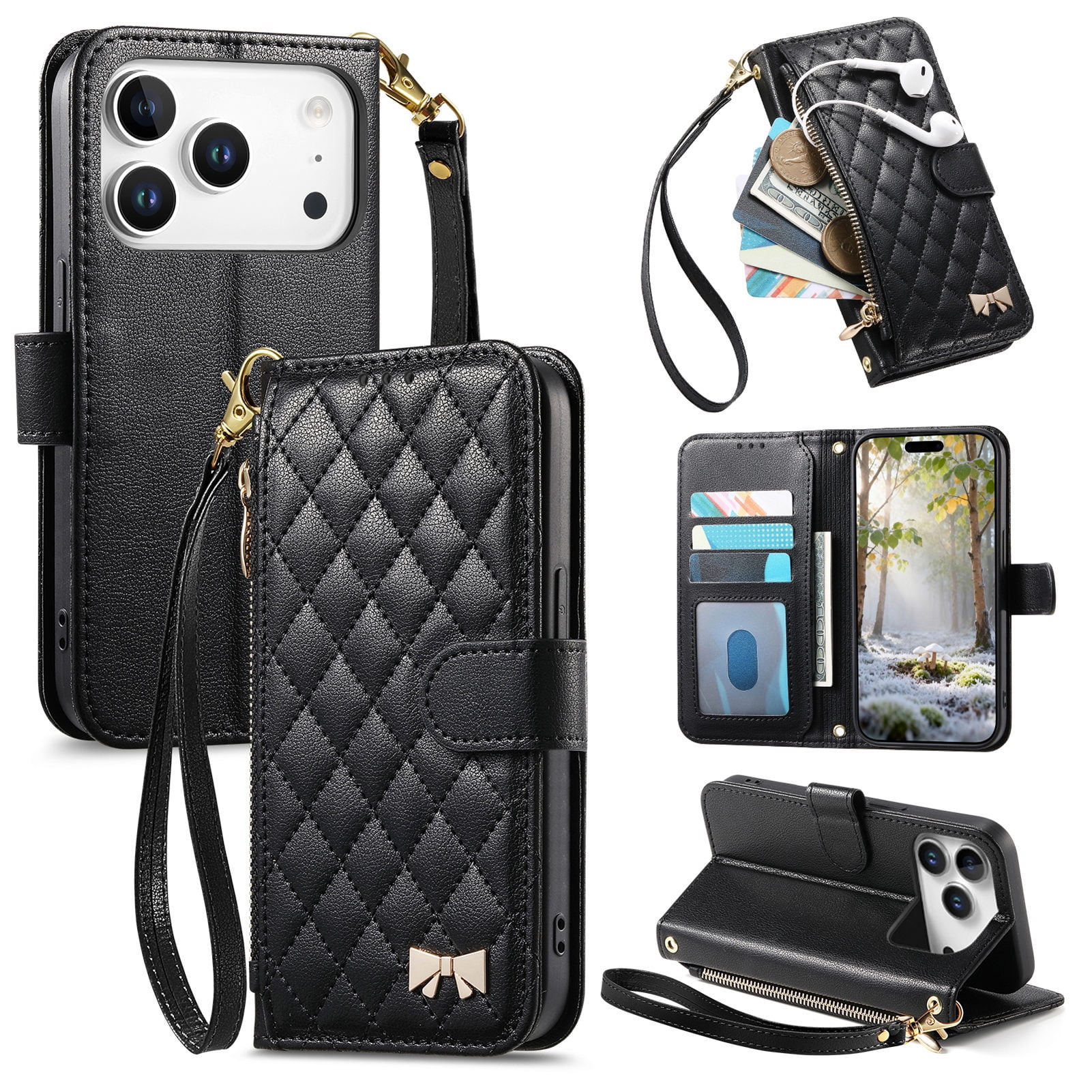 Allytechgroup for iPhone Air Flip Wallet Case with Card Slots, Built-in ...