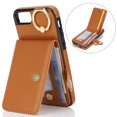 thumbnail image 1 of Allytechgroup iPhone SE 2022/2020/ iPhone 8 7 Wallet Case, Ring Holder Stand Cards Slots Shockproof Retro Flip Back Cover Phone Case for Apple iPhone SE 3rd 2nd Gen/ iPhone 8 7, Brown, 1 of 7