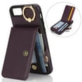 thumbnail image 1 of Allytechgroup iPhone SE 2022/2020/ iPhone 8 7 Wallet Case, Ring Holder Stand Cards Slots Shockproof Retro Flip Back Cover Phone Case for Apple iPhone SE 3rd 2nd Gen/ iPhone 8 7, Purple, 1 of 7