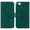 thumbnail image 1 of Allytechgroup iPhone SE 2022 Case, iPhone SE 2020 Case, iPhone 7 8 Case, Flip Flower Embossed Hand Wrist Stand Protective Cards Holder Wallet Case Cover for Apple iPhone 7 8 SE 3rd 2nd Gen, Green, 1 of 8