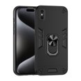 thumbnail image 1 of Allytechgroup iPhone X/ iPhone XS Case Cover, Bumper Shockproof Case with Ring Holder Stand Compatible with Car Mount Premium PC and TPU Phone Case for iPhone X/ iPhone XS, Black, 1 of 7