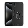 thumbnail image 1 of Allytechgroup iPhone XR Case Cover, Bumper Shockproof Case with Ring Holder Stand Compatible with Car Mount Premium PC and TPU Phone Case for iPhone XR, Black, 1 of 7