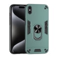 thumbnail image 1 of Allytechgroup iPhone XS Max Case Cover, Bumper Shockproof Case with Ring Holder Stand Compatible with Car Mount Premium PC and TPU Phone Case for iPhone XS Max, Darkgreen, 1 of 7