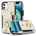 thumbnail image 1 of Allytechgroup iPhone XS Max Case with Wallet, Ring Holder Stand Cards Slots Cash Pocket Drop Protection Retro Leather Case for Girls Women for Apple iPhone XS Max, Apricot, 1 of 8