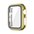 thumbnail image 1 of Allytechgroup for iWatch Series 10 42mm Screen Protector Case, iWatch Protective Face Cover, Tempered Glass Film Hard PC Bumper for Women Men for Apple Watch Series 10 42mm, Gold, 1 of 10