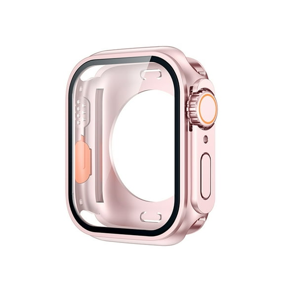 Allytechgroup for iWatch Series 10 46mm Screen Protector Case, Support Wireless Charging Waterproof Shockproof Case Cover Bumper Protector for Apple Watch Series 10 46mm Women Men, Rosegold