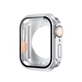 thumbnail image 1 of Allytechgroup for iWatch Series 9/8/7 41mm Screen Protector Case, Support Wireless Charging Shockproof Case Cover Bumper Protector for Women Men, Silver, 1 of 12