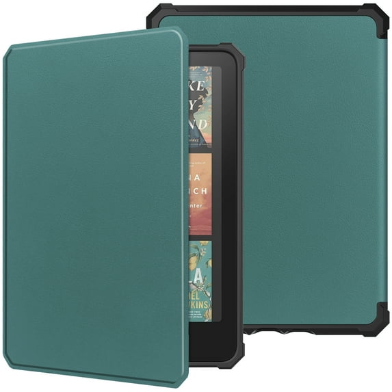 Allytechgroup for kindle paperwhite 2024 Case, PU Leather Corner Protection Smart with Auto Wake Sleep Feature Shockproof Cover Case for Kindle Paperwhite (12th generation) 2024 7" Release, Darkgreen