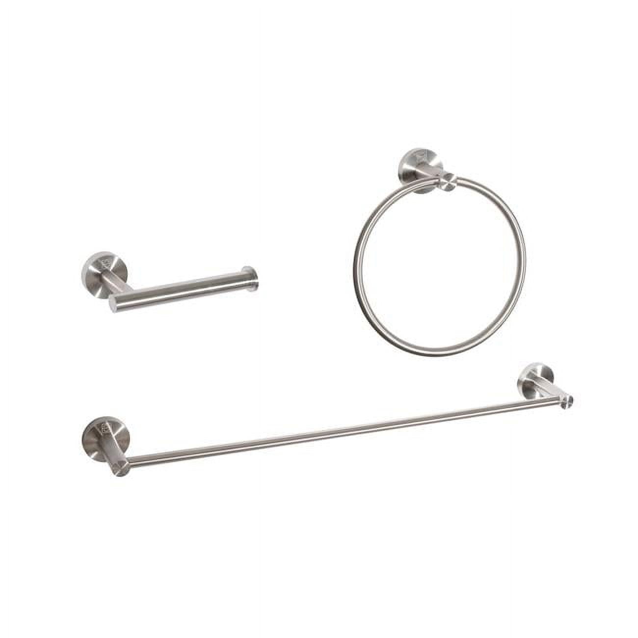 Alma Brushed Nickel 3-Piece Stainless Steel Bathroom Hardware Set