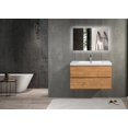 thumbnail image 1 of Alma 36 Inch Natural Oak Wall Mount Vanity With A integrated Sink, 1 of 15