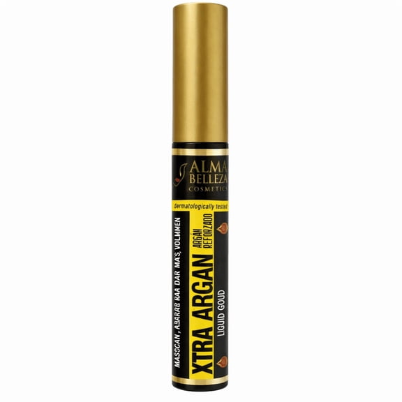 Alma Belleza XTRA Argan Mascara  Volumizing & Lengthening Lash Mascara with Argan Oil  Liquid Gold Formula, Black, Smudge-Resistant, Long-Lasting