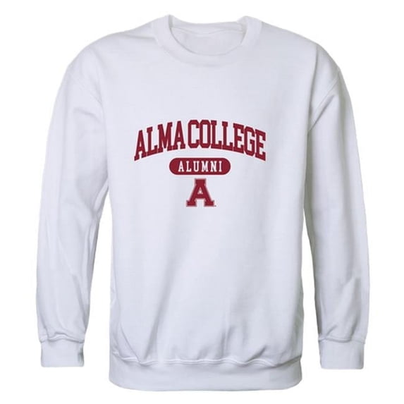 Alma College Scots Alumni Fleece Sweatshirt, White - Small