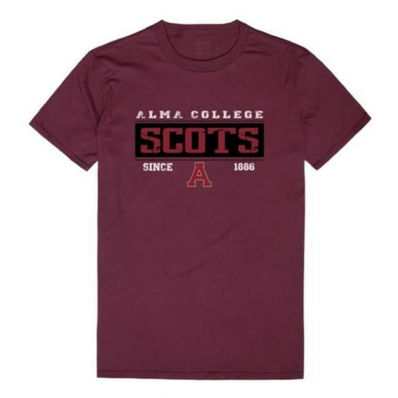 Alma College Scots College Established T-Shirt, Maroon - Small