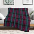 thumbnail image 1 of Alma College Tartan Blanket 32"x48" Anti-Pilling Flannel Throw Blanket Lightweight Soft Fleece,All-Season Couch And Bed Blanket for Home Travel Made in the USA, 1 of 8