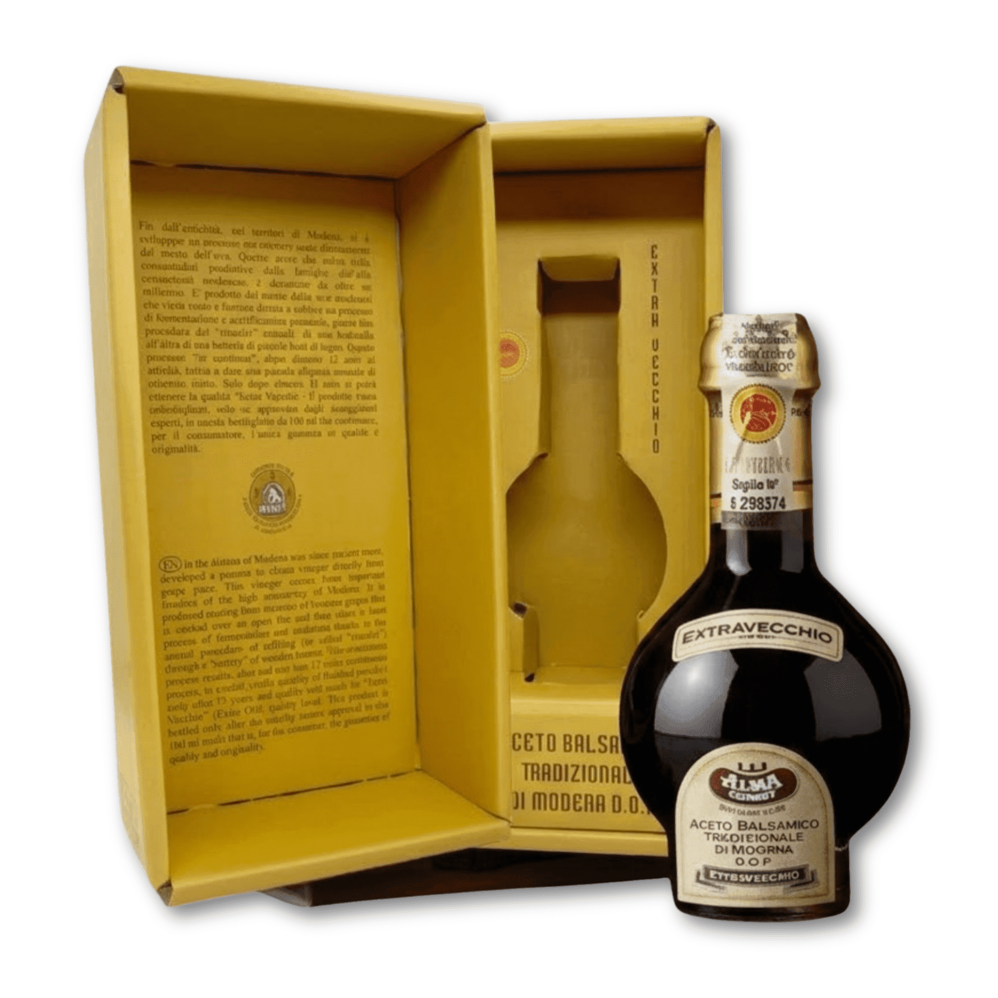 Alma Gourmet 25 Year Aged Traditional Balsamic Vinegar of Modena DOP, 3.4 fl oz (100ml), Aceto Balsamico Tradizionale, Made in Italy