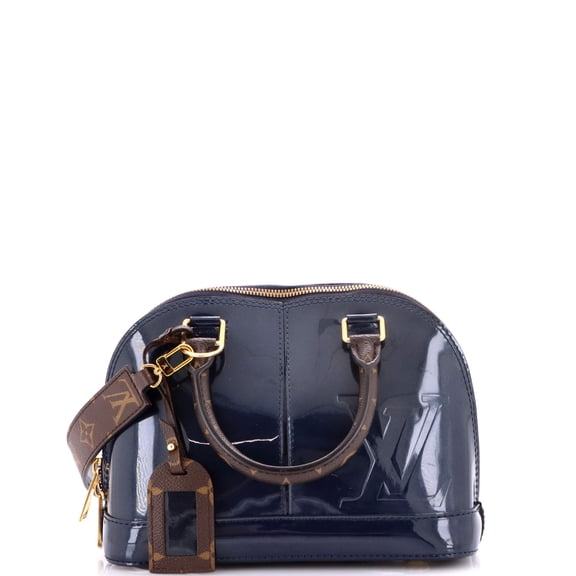 Alma Handbag Vernis with Monogram Canvas BB By Rebag