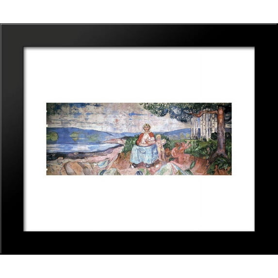 Alma Mater 20x24 Framed Art Print by Munch, Edvard