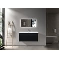 thumbnail image 1 of Alma-Moore 40″ Black Wall Mount Vanity With A Integrated White Sink, 1 of 9