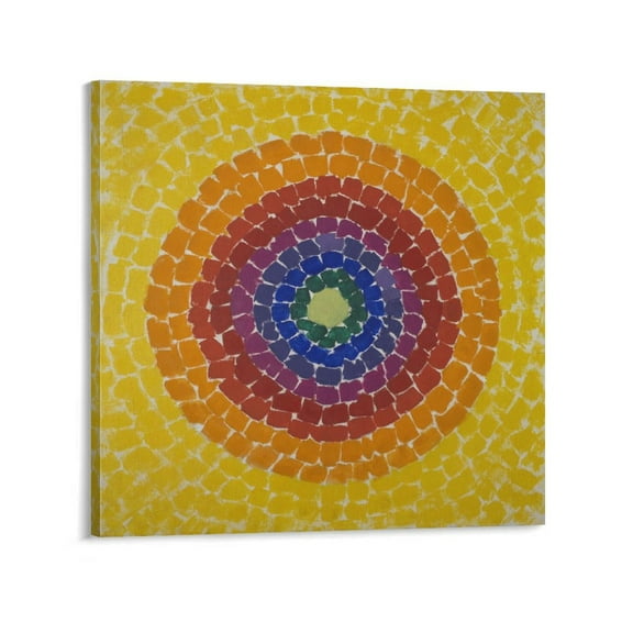 Alma Thomas Paintings Resurrection Wall Art Canvas Print Poster Print Photo Art Painting Canvas Poster Home Decorative Bedroom Modern Decor Posters Gifts 16x16inch(40x40cm)