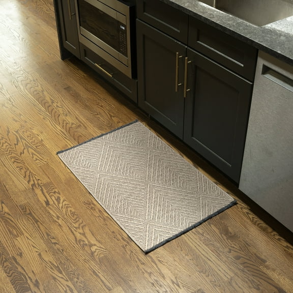 Alma Transitional 2' x 3' Brown and Coffee, Machine Washable Polyester & Cotton Indoor Area Rug