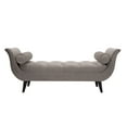 thumbnail image 1 of Alma Tufted Flare Arm Entryway Bench, Opal Grey, 1 of 10