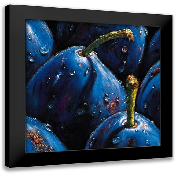 AlmaCh 12x12 Black Modern Framed Museum Art Print Titled - Plums