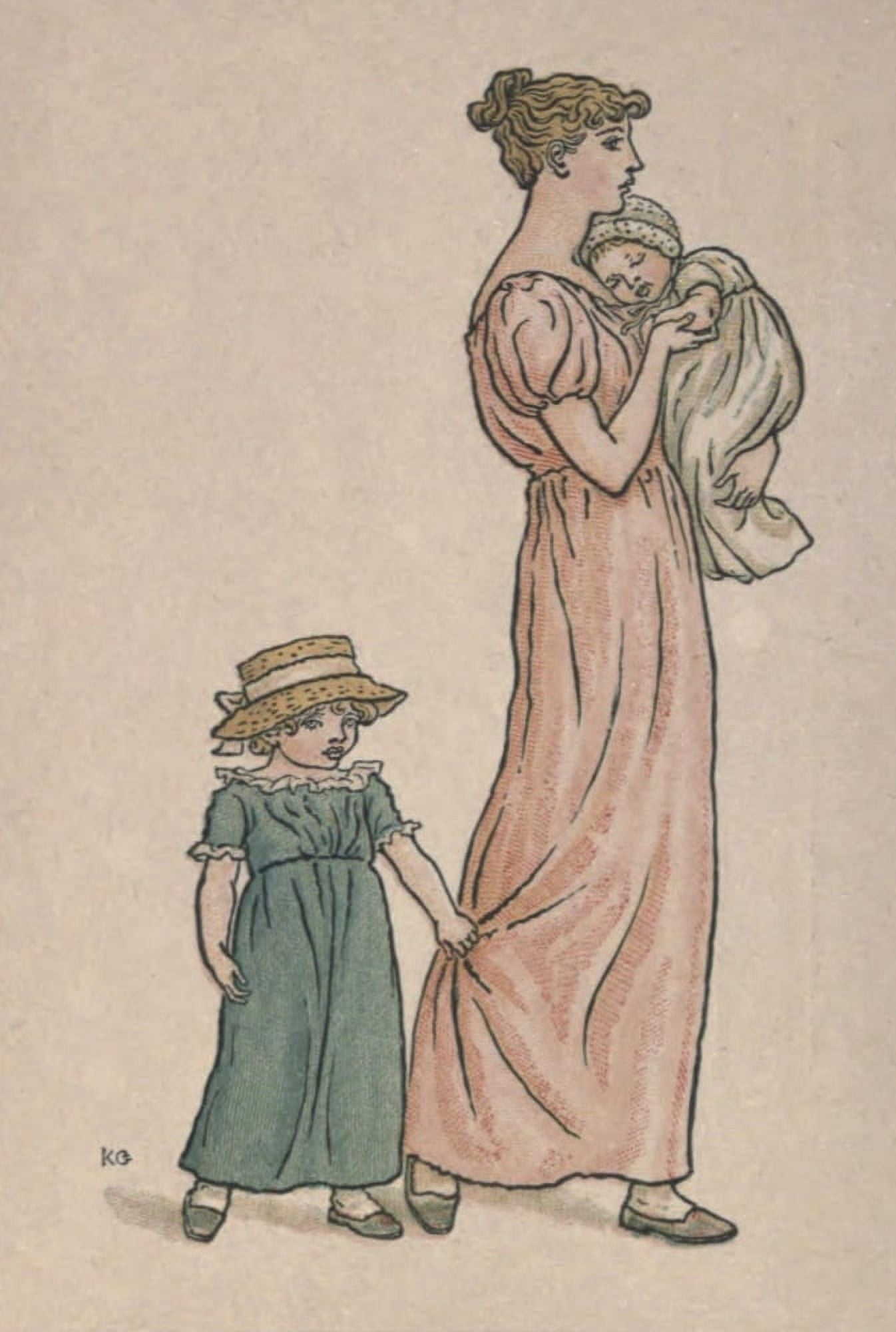 Almanack for 1893 Elegant mother Canvas Art - Kate Greenaway (18 x 24)