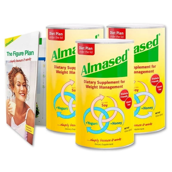 Almased Meal Replacement Shakes -Plant Based Protein Powder - Weight Loss Shake (3 Pack)