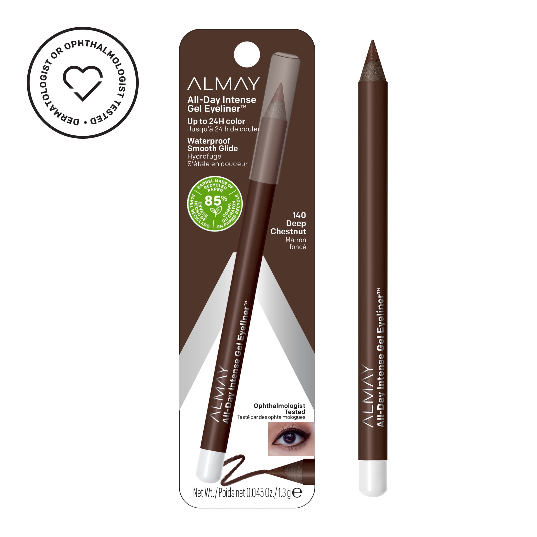 Almay All-Day Intense Gel Eyeliner Pencil, Waterproof, 140 Deep
