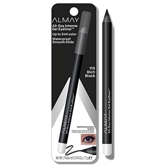 Almay All Day Intense Gel Eyeliner, Rich Black, 1 Ct, 2 Pack